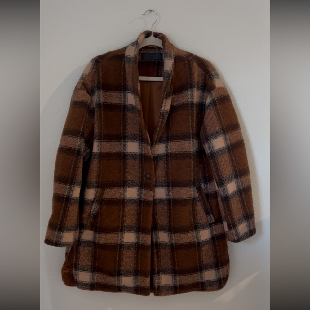 BLANK NYC Plaid Brown Women's Coat